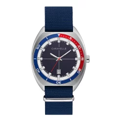 Caravelle by Bulova Men's Blue Nylon Strap Watch - 43B167