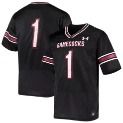 Men's Under Armour #1 Black South Carolina Gamecocks Premiere Football Jersey
