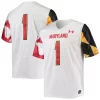 Men's Under Armour #1 White Maryland Terrapins Team Premier Football Jersey
