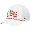 Men's '47 White LSU Tigers Stars and Stripes Flag Flutter Hitch Snapback Hat