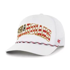 Men's '47 White Cleveland Guardians Flag Flutter Hitch Snapback Hat