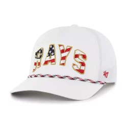 Men's '47 White Tampa Bay Rays Flag Flutter Hitch Snapback Hat