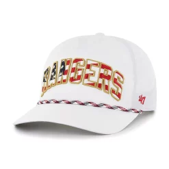 Men's '47 White Texas Rangers Flag Flutter Hitch Snapback Hat