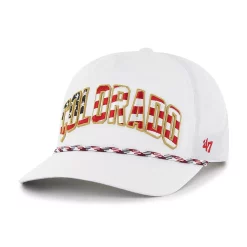 Men's '47 White Colorado Rockies Flag Flutter Hitch Snapback Hat