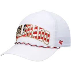 Men's '47 White Colorado Buffaloes Stars and Stripes Flag Flutter Hitch Snapback Hat