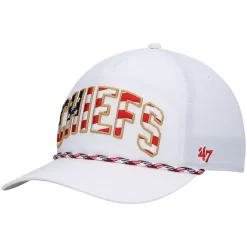 Men's '47 White Kansas City Chiefs Hitch Stars and Stripes Trucker Adjustable Hat