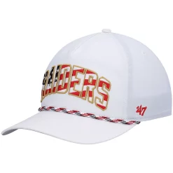 Men's '47 White Las Vegas Raiders Hitch Stars and Stripes Trucker Adjustable Hat