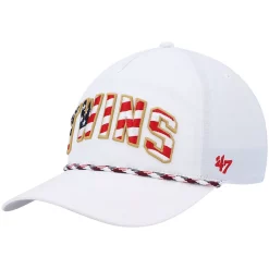 Men's '47 White Minnesota Twins Flag Flutter Hitch Snapback Hat