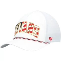Men's '47 White Tennessee Titans Hitch Stars and Stripes Trucker Adjustable Hat